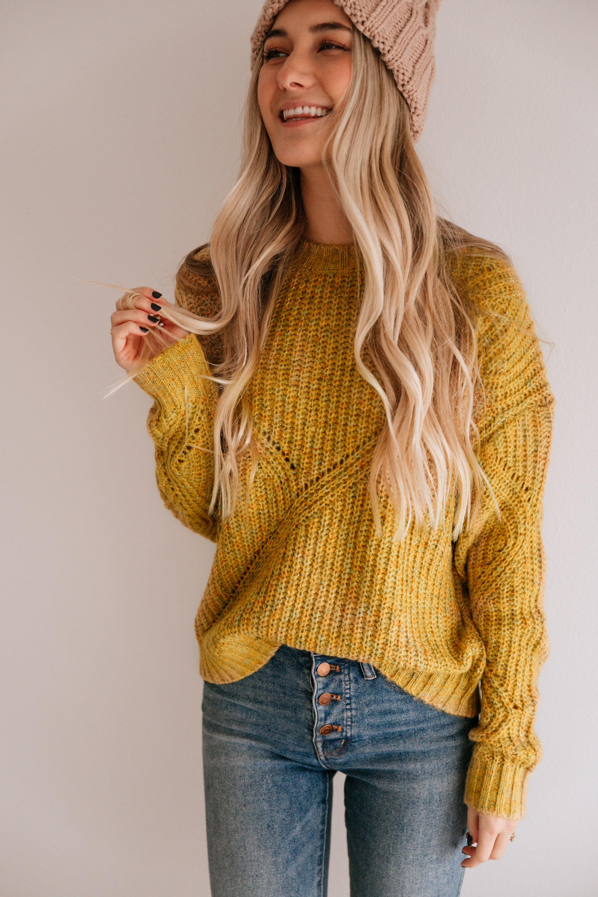 Multi Color Mustard Sweater