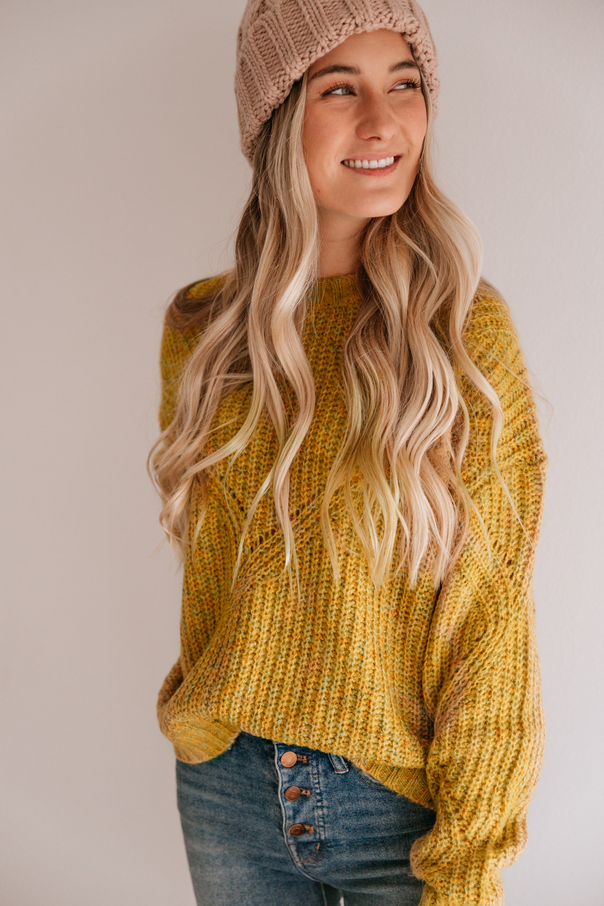 Multi Color Mustard Sweater