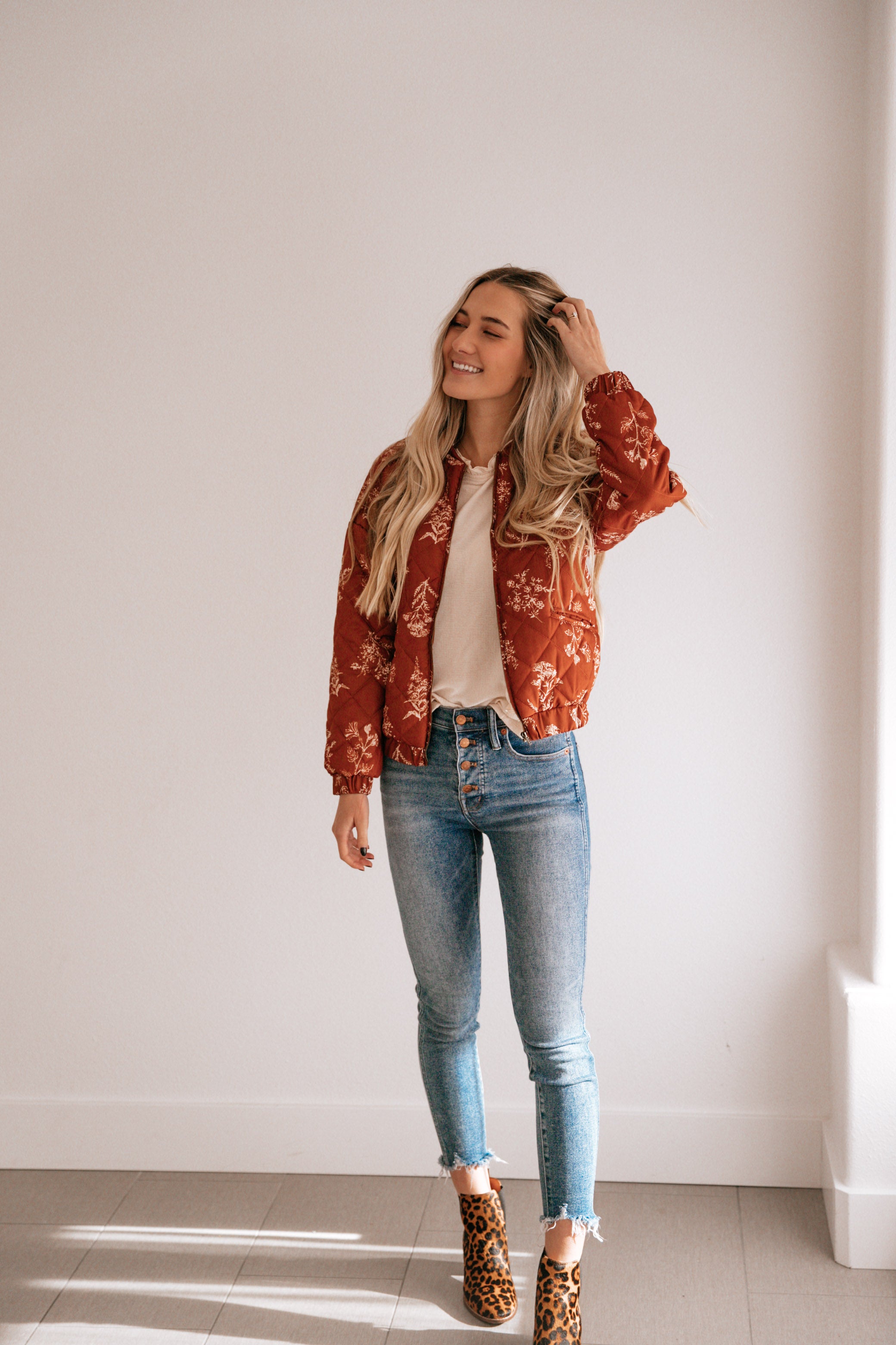 Quilted Floral Jacket