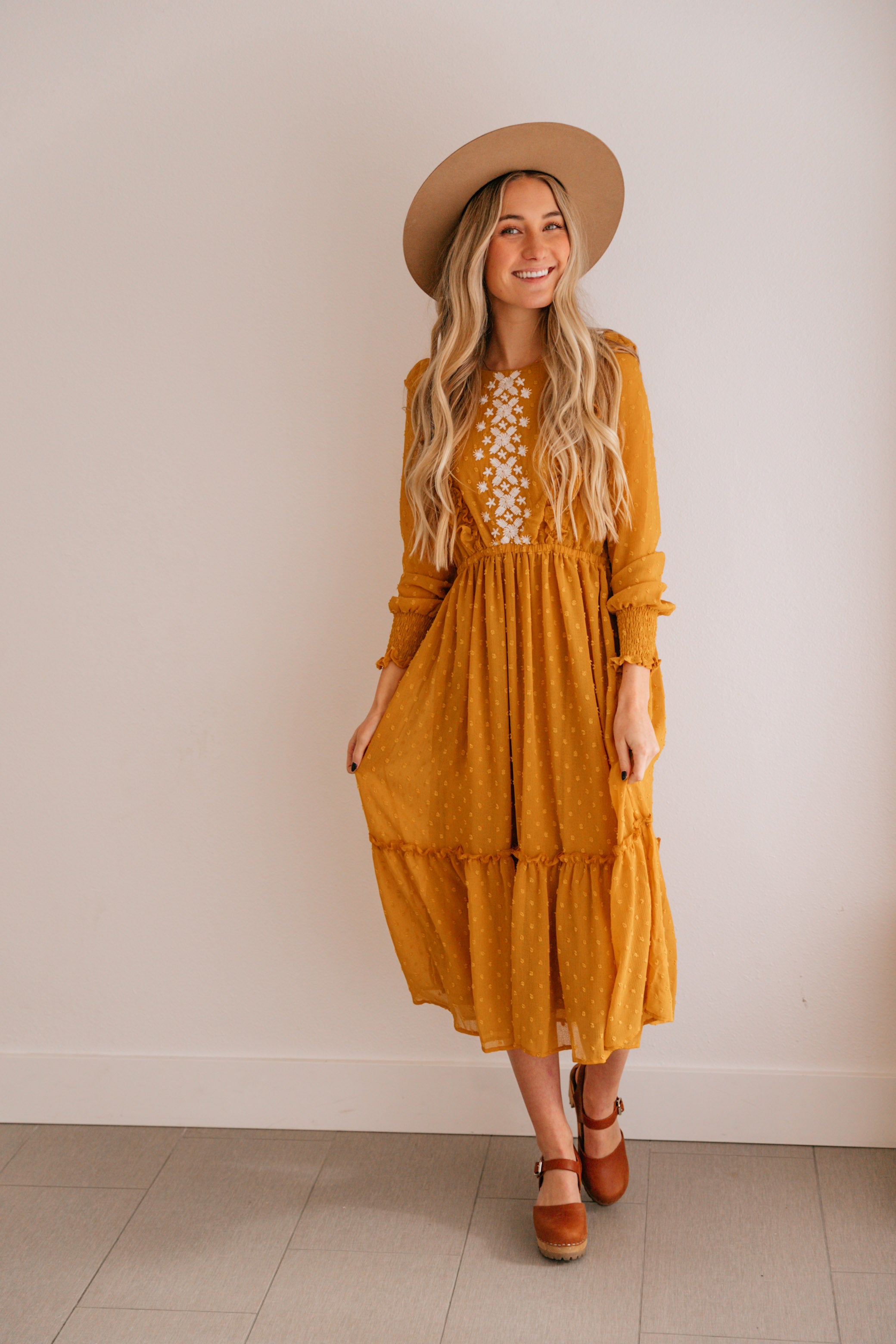 Goldie Dot Embroidered Dress